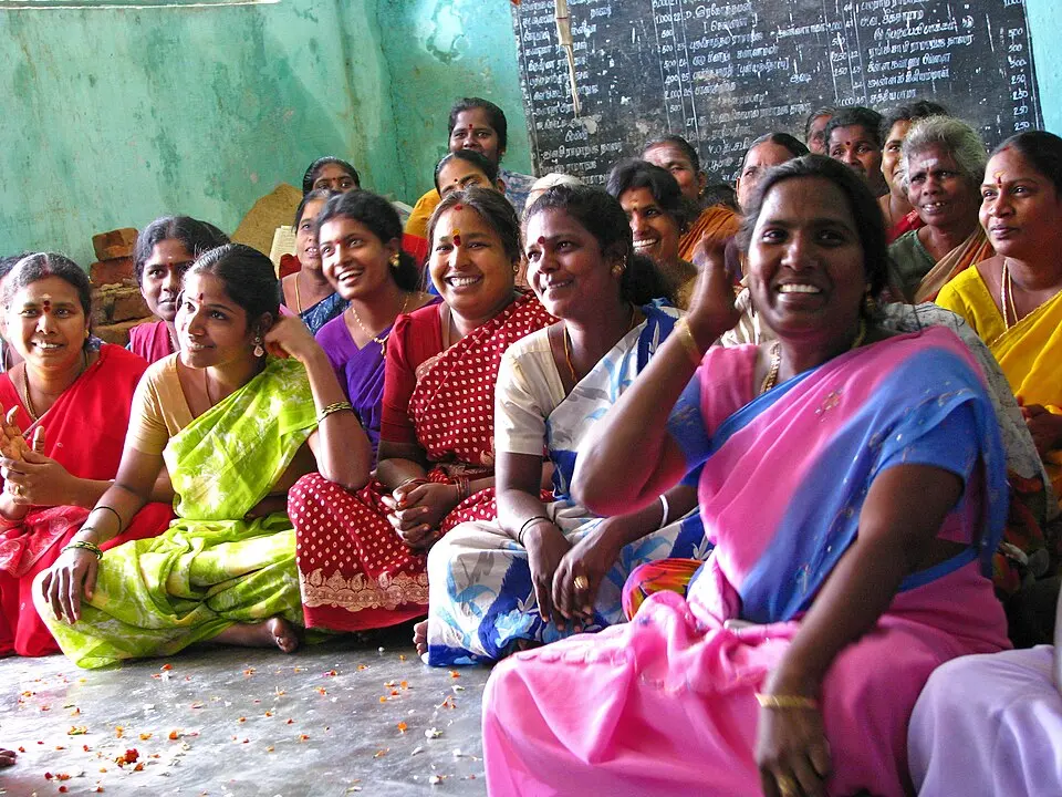 Rural women meeting as a self-help savings group