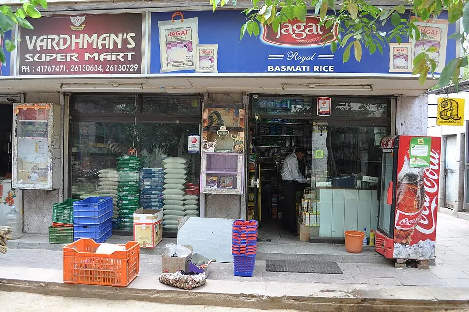 A neighbourhood kirana shop stocked with daily essentials