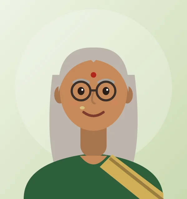 Portrait of Smt. Kusum Gharat (sample), Treasurer